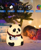 Cute Panda Silicone Night Lamp – 7-Color LED Rechargeable Night Light